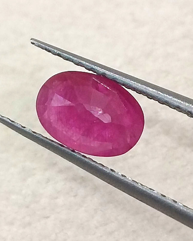 GSI Certified 1.06ct Mozambique Ruby Natural untreated Gemstone