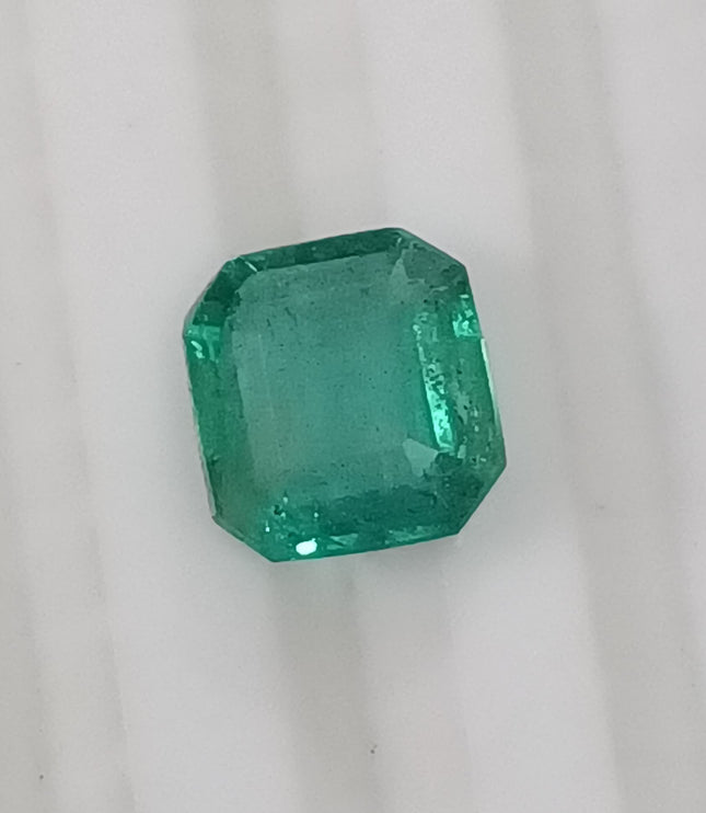 Zambian Emerald 1.06ct Medium Light Green Certified Natural Gemstone