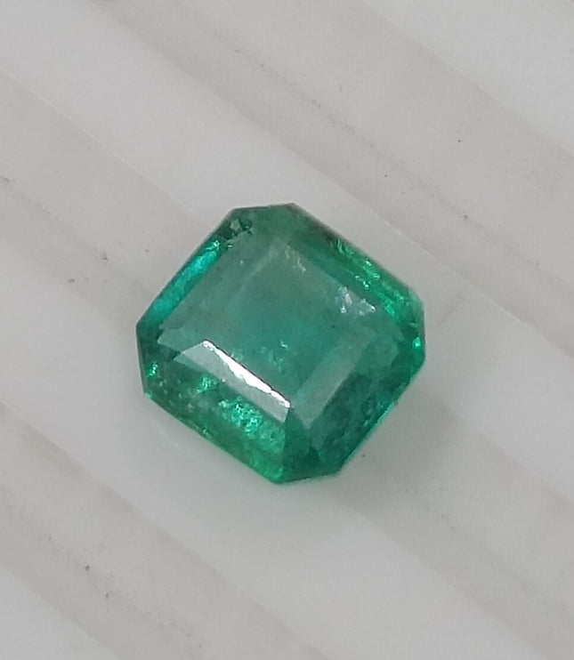 Zambian Emerald 1.06ct Medium Light Green Certified Natural Gemstone