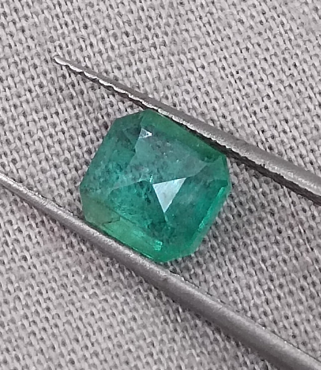 Zambian Emerald 1.06ct Medium Light Green Certified Natural Gemstone