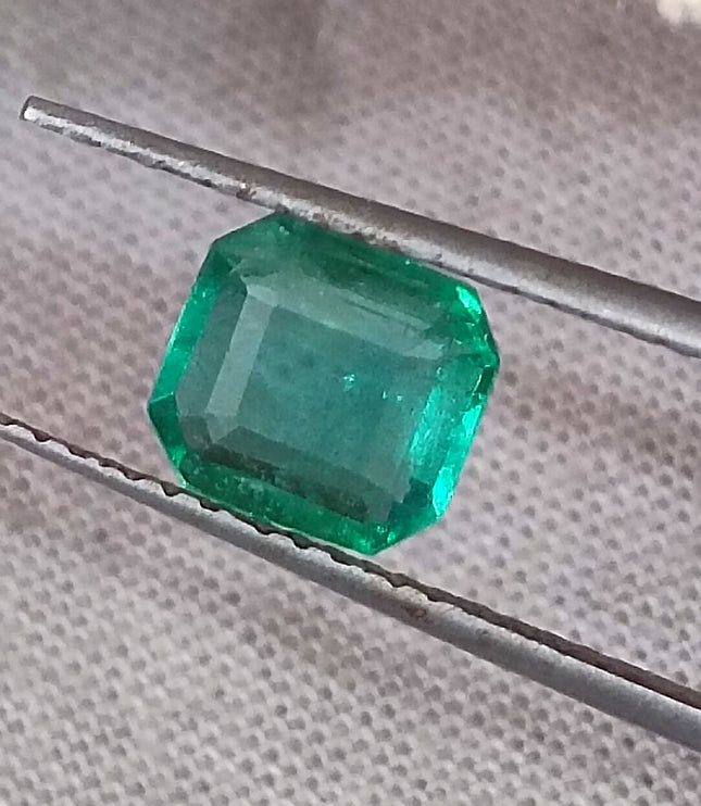 Zambian Emerald 1.06ct Medium Light Green Certified Natural Gemstone