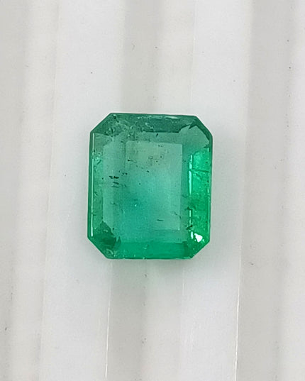 GSI Certified 1.06ct Spring Green Emerald, Natural Earth mined Gemstone