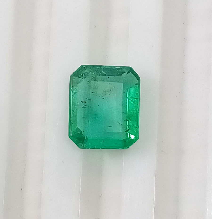 GSI Certified 1.06ct Spring Green Emerald, Natural Earth mined Gemstone