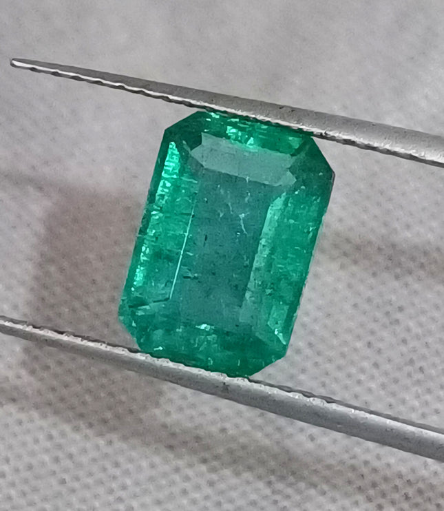 Certified 2.14ct Zambian Emerald, Natural Medium Deep Green Gemstone.