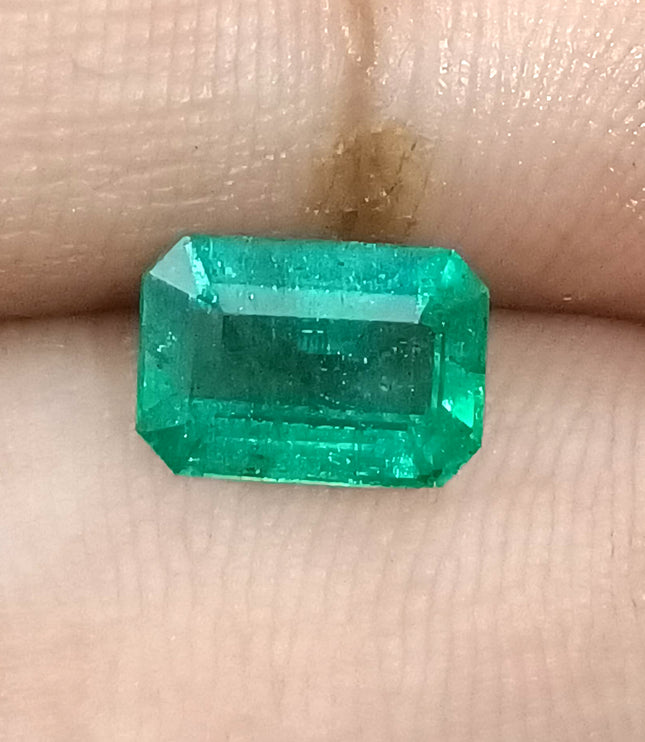 Certified 2.14ct Zambian Emerald, Natural Medium Deep Green Gemstone.