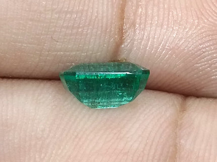 Certified 2.14ct Zambian Emerald, Natural Medium Deep Green Gemstone.