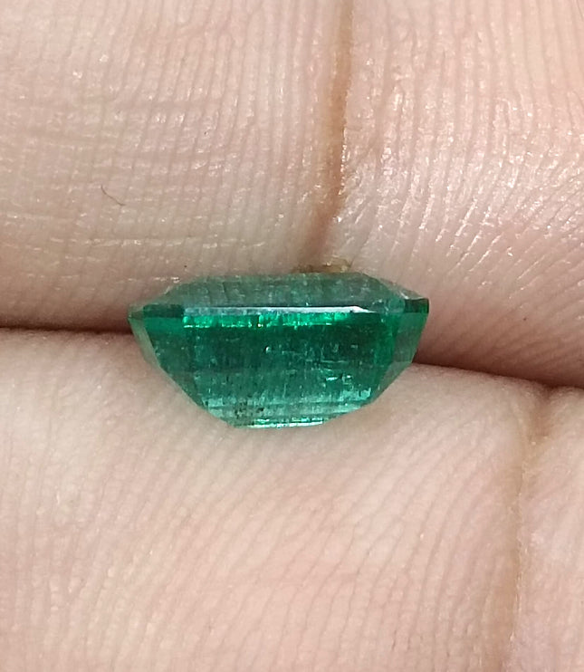 Certified 2.14ct Zambian Emerald, Natural Medium Deep Green Gemstone.