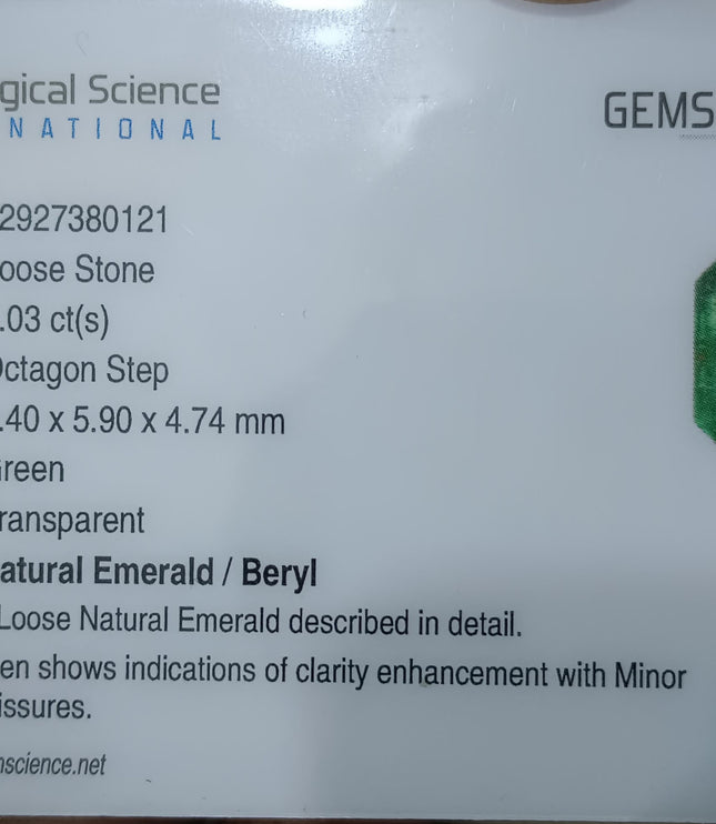 Zambian Emerald 2.03ct Natural Certified Spring Green Gemstone