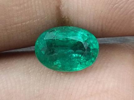 Zambian Emerald 1.71ct Shiny Sea Green Zambian Emerald, Natural Earth Mined Gemstone