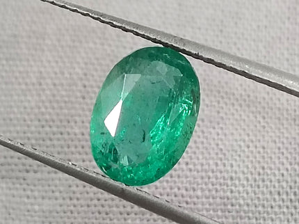 Zambian Emerald 1.71ct Shiny Sea Green Zambian Emerald, Natural Earth Mined Gemstone