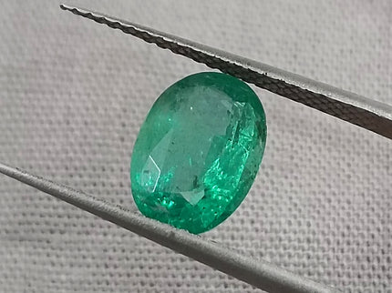 Zambian Emerald 1.71ct Shiny Sea Green Zambian Emerald, Natural Earth Mined Gemstone