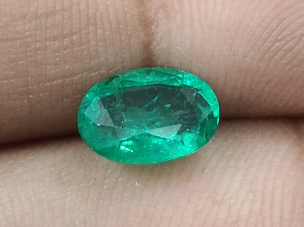 Zambian Emerald 1.71ct Shiny Sea Green Zambian Emerald, Natural Earth Mined Gemstone