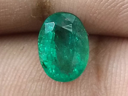 Zambian Emerald 1.71ct Shiny Sea Green Zambian Emerald, Natural Earth Mined Gemstone