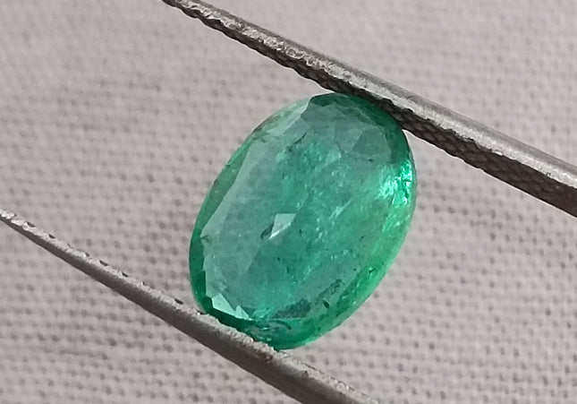 GSI Certified 1.71ct Intense Green Zambian Emerald, Natural Earth Mined Gemstone