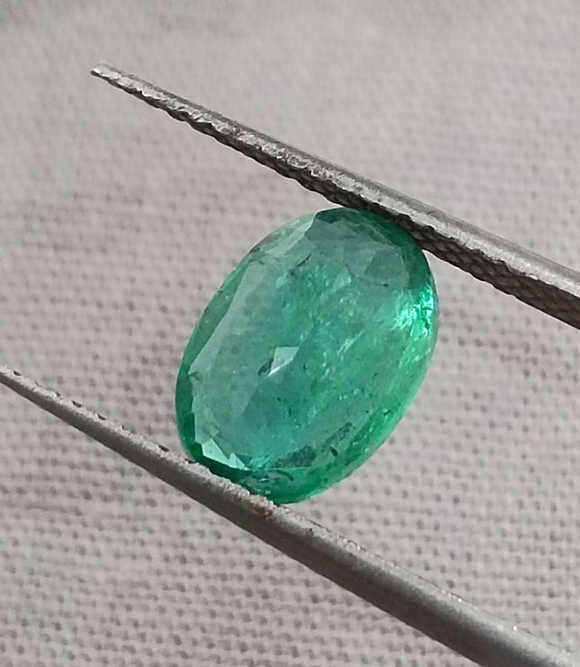 Zambian Emerald 1.71ct Shiny Sea Green Zambian Emerald, Natural Earth Mined Gemstone