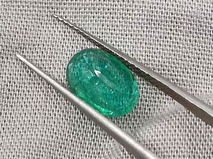 Zambian Emerald 1.71ct Shiny Sea Green Zambian Emerald, Natural Earth Mined Gemstone