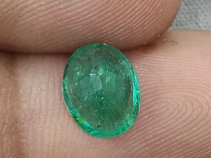 Zambian Emerald 2.28ct Certified Intense Green Oval Cut Loose Gemstone