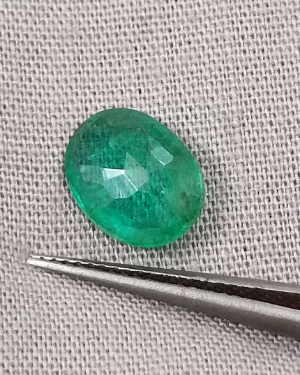 GSI Certified 1.91ct Vivid Green Zambian Emerald, Natural Earth Mined Gemstone
