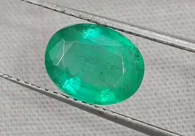 GSI Certified 1.99ct Grass Green Emerald, Natural Earth Mined Gemstone
