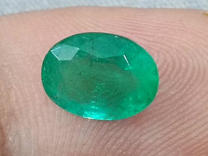 GSI Certified 1.99ct Grass Green Emerald, Natural Earth Mined Gemstone