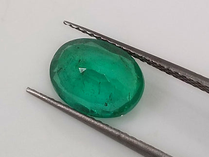 GSI Certified 1.99ct Grass Green Emerald, Natural Earth Mined Gemstone