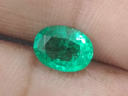 Panjshir Emerald 1.64ct Certified Exceptional luster Water Green Natural Gemstone