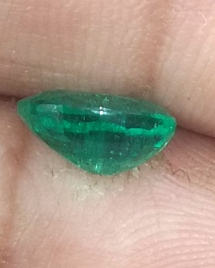 GSI Certified 1.64ct Water Green Zambian Emerald, Natura Gemstone
