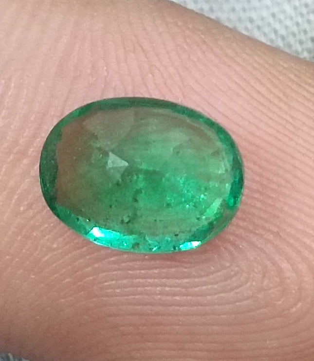 Panjshir Emerald 1.64ct Certified Exceptional luster Water Green Natural Gemstone