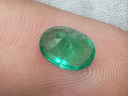 Panjshir Emerald 1.64ct Certified Exceptional luster Water Green Natural Gemstone