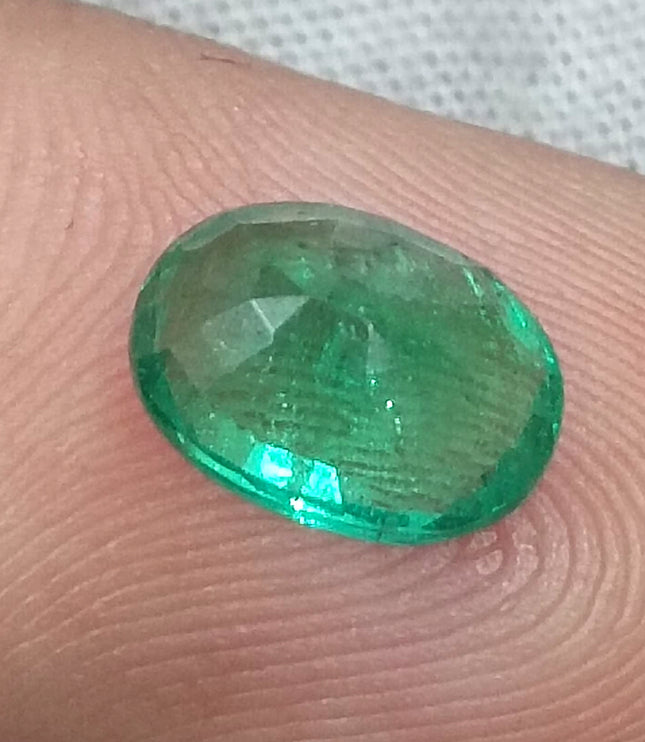 Panjshir Emerald 1.64ct Certified Exceptional luster Water Green Natural Gemstone