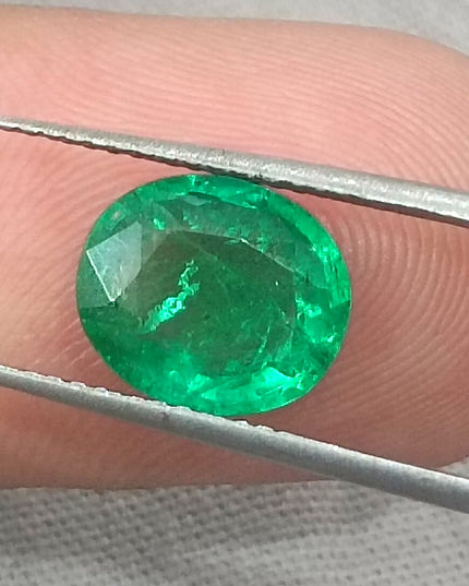 GSI Certified 1.94ct Vivid Medium Green Emerald, Natural loose gemstone