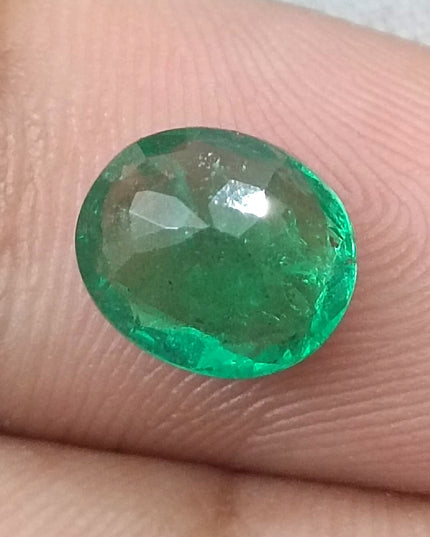GSI Certified 1.94ct Vivid Medium Green Emerald, Natural loose gemstone