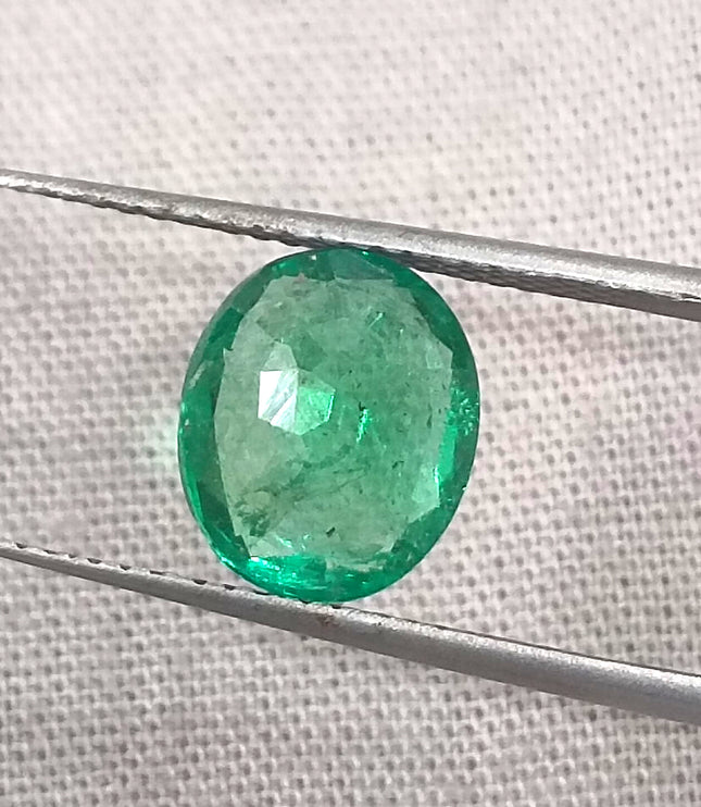Certified 1.94ct Vivid Medium Green Emerald, Natural loose gemstone