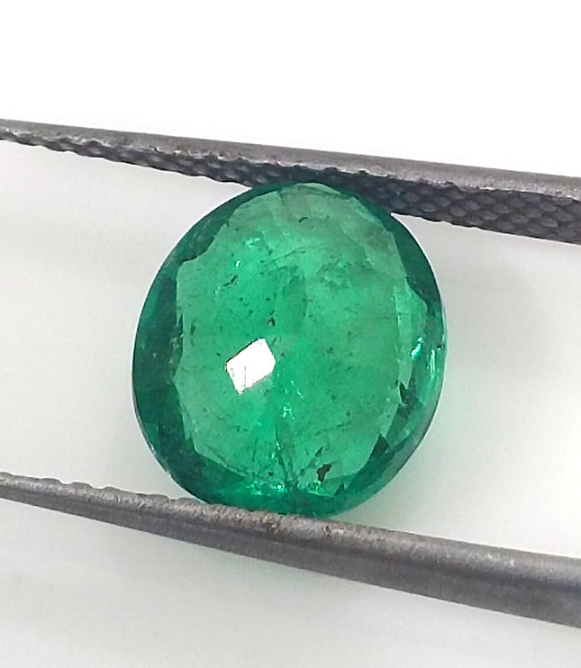 Certified 1.94ct Vivid Medium Green Emerald, Natural loose gemstone