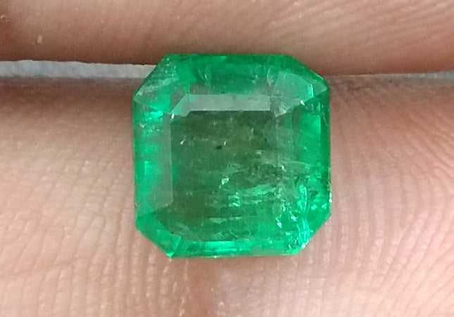 GSI Certified 2.55ct Neon Green Emerald, Natural Loose Gemstone