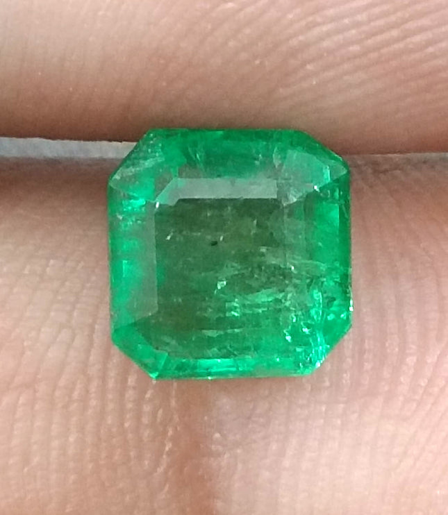 GSI Certified 2.55ct Neon Green Emerald, Natural Loose Gemstone