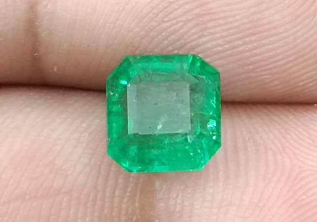GSI Certified 2.55ct Neon Green Emerald, Natural Loose Gemstone