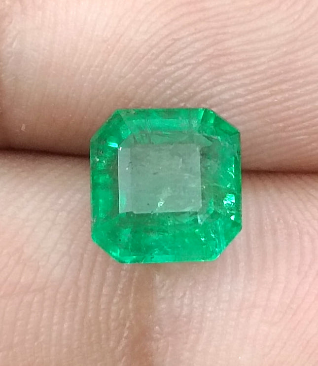 GSI Certified 2.55ct Neon Green Emerald, Natural Loose Gemstone
