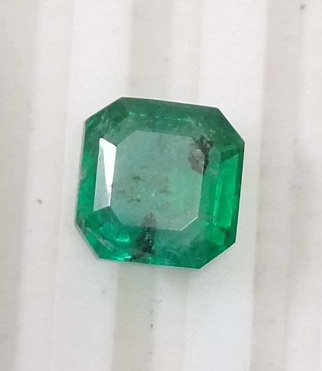Zambian Emerald 2.43ct Certified Vivid Medium Green Natural earth mined Gemstone