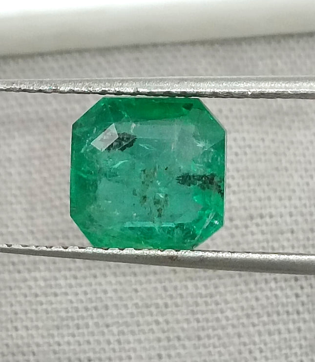 Zambian Emerald 2.43ct Certified Vivid Medium Green Natural earth mined Gemstone