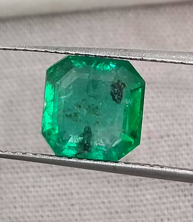 Zambian Emerald 2.43ct Certified Vivid Medium Green Natural earth mined Gemstone