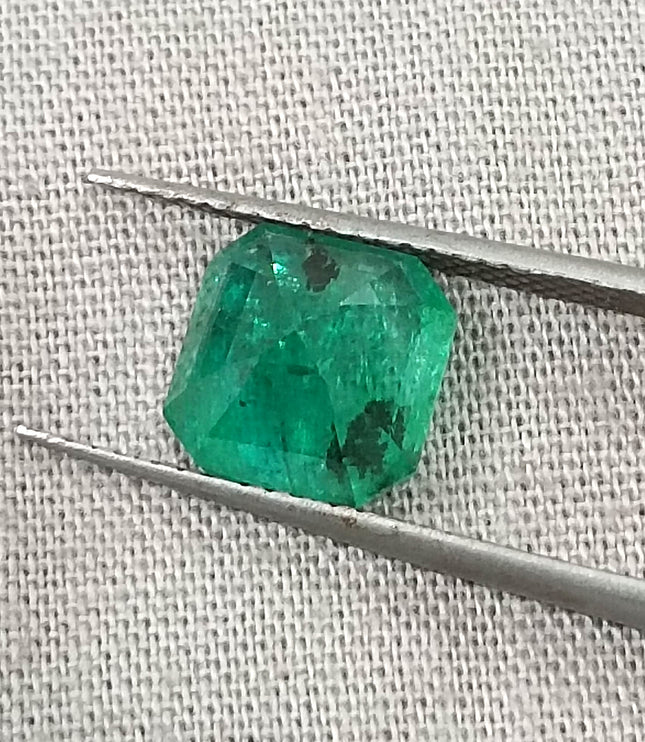 Zambian Emerald 2.43ct Certified Vivid Medium Green Natural earth mined Gemstone