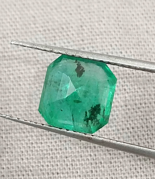 Zambian Emerald 2.43ct Certified Vivid Medium Green Natural earth mined Gemstone