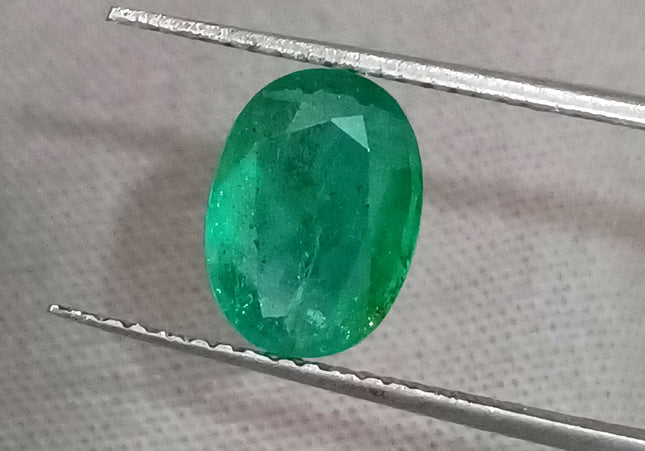 GSI Certified 1.69ct Medium Deep Green Emerald.