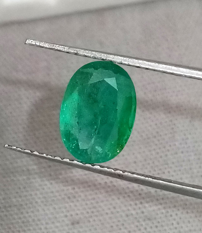 GSI Certified 1.69ct Medium Deep Green Emerald.