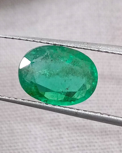 GSI Certified 1.69ct Medium Deep Green Emerald.