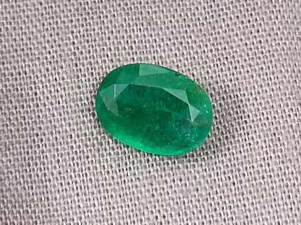 GSI Certified 1.69ct Medium Deep Green Emerald.
