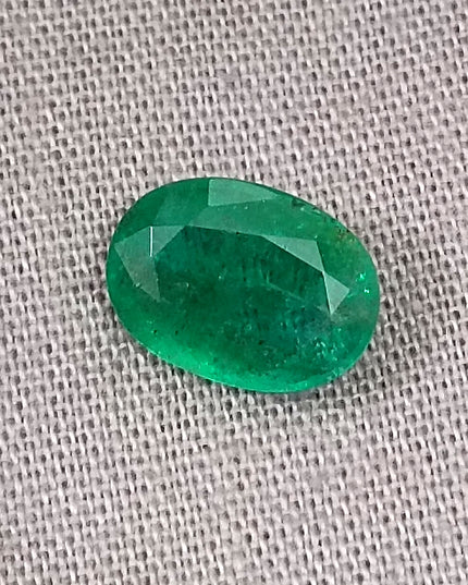 GSI Certified 1.69ct Medium Deep Green Emerald.