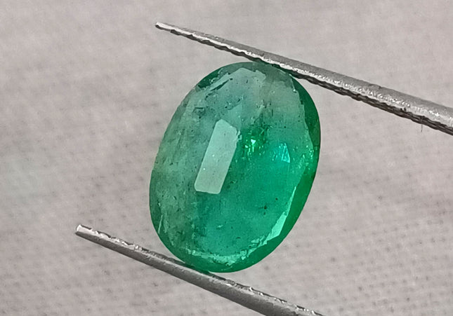 GSI Certified 1.69ct Medium Deep Green Emerald.