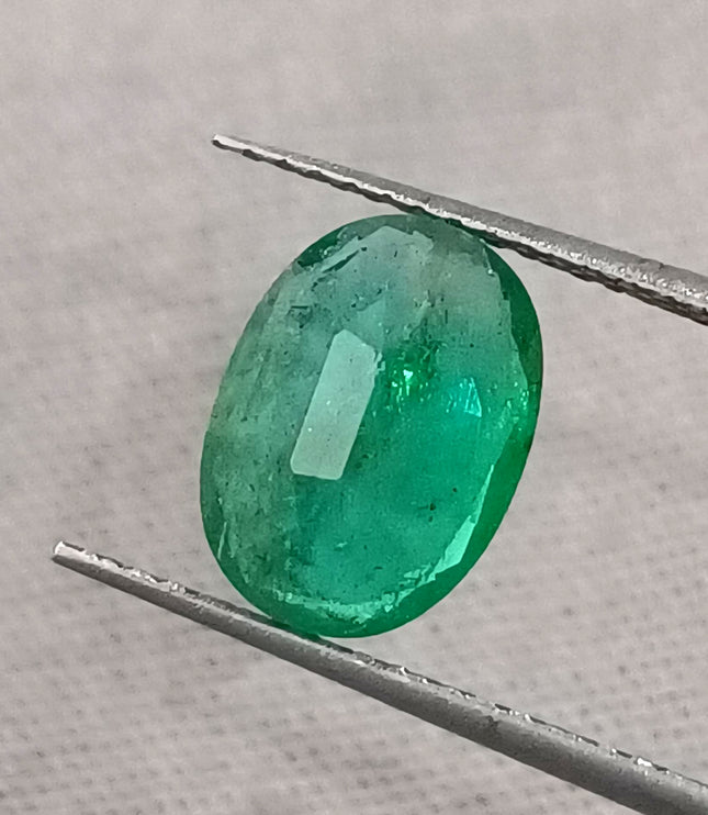 GSI Certified 1.69ct Medium Deep Green Emerald.